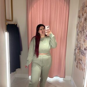 Women's Sage Green Sweat set
